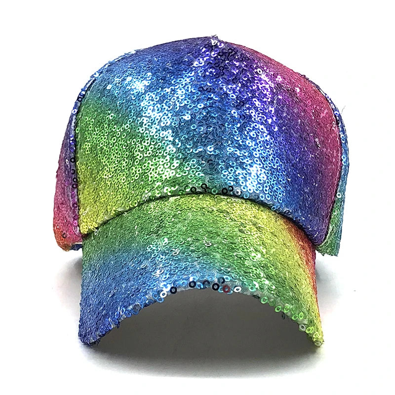 ¡Gorra de Béisbol de Lentejuelas Arcoíris para Mujeres! 🌈