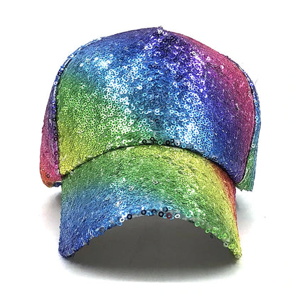 ¡Gorra de Béisbol de Lentejuelas Arcoíris para Mujeres! 🌈