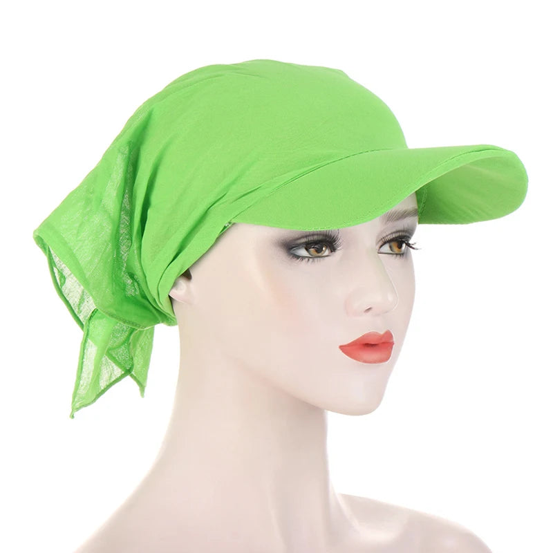 Gorra Visera con Pañuelo Turbante ¡Estilo y Protección en uno! 🌟