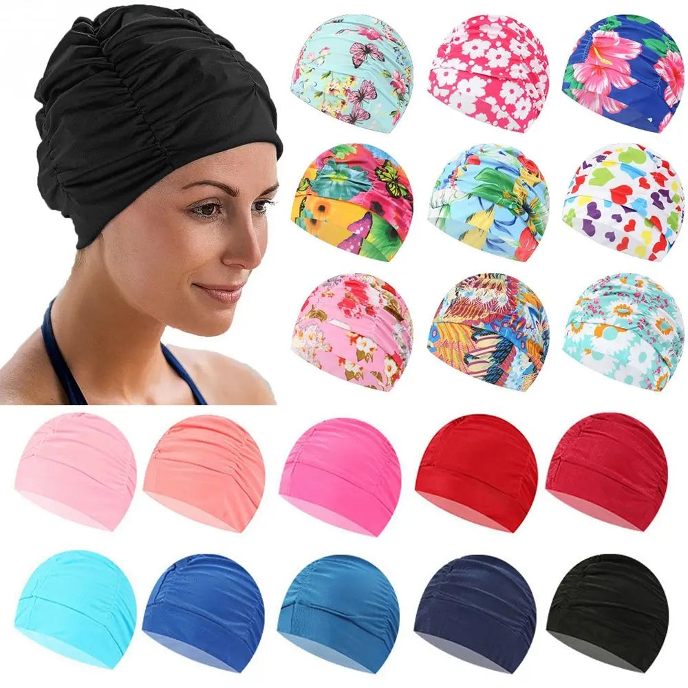 Gorro de Natación Estampado de Flores ¡Protege tu Cabello con Estilo! 🌸🏊‍♂️