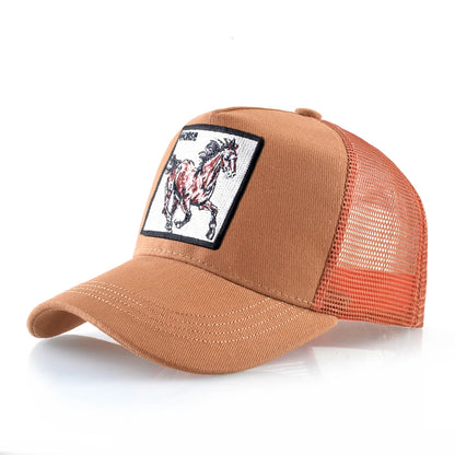 Gorra de Béisbol Unisex con Parche de Caballo Bordado - Protección Solar y Estilo Único