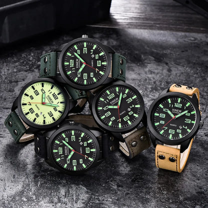 Reloj de Cuero para Hombres de MUQGEW: Elegancia y Funcionalidad en Uno solo