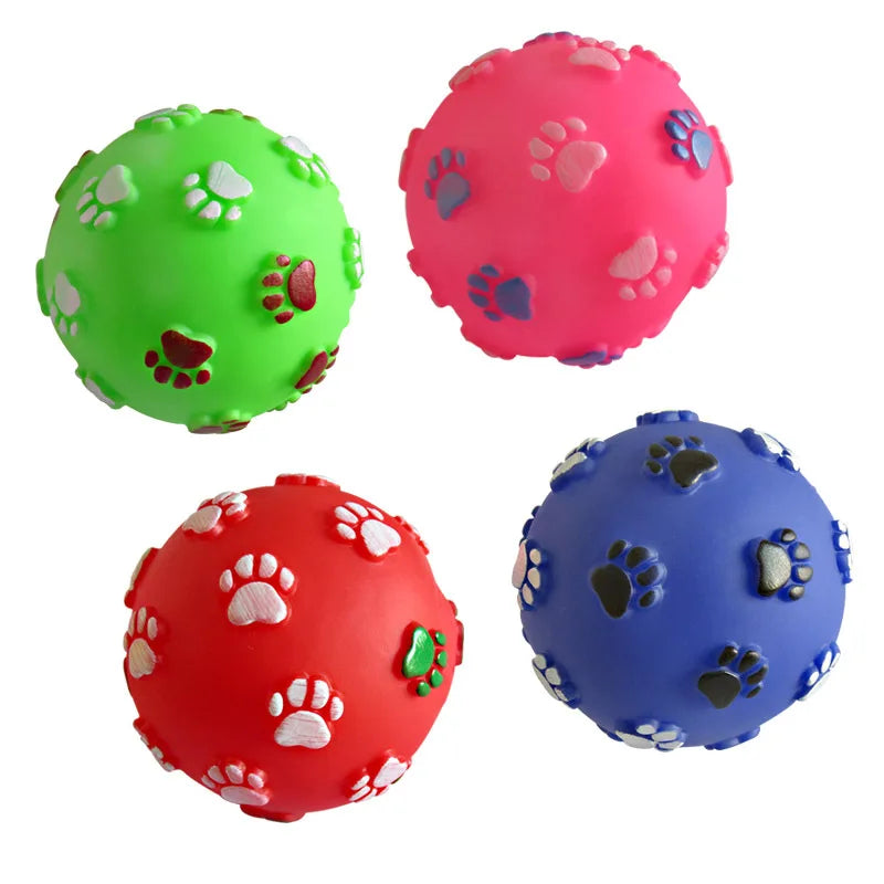 Pelota de Goma Squeaky para Perros Pequeños - Diversión Garantizada