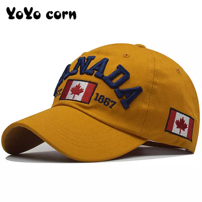 Gorro de Béisbol de Algodón Lavado de Canadá