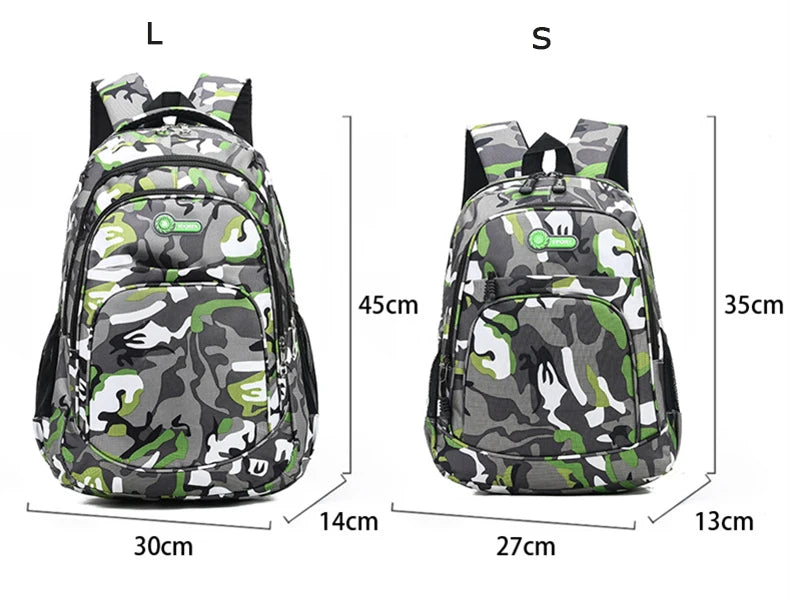 Mochila Juvenil Militar CAMOUFLAGE - Resistente y Estilosa 🎒