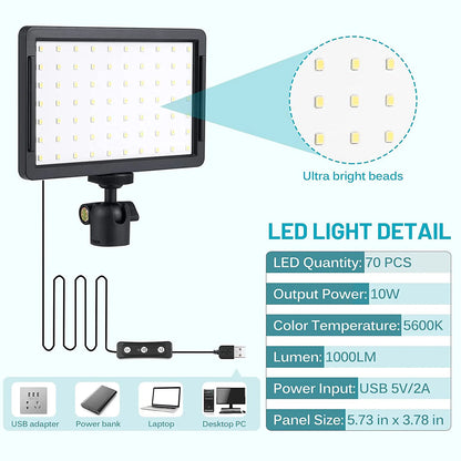 Panel LED para Vídeo con Filtros RGB: Iluminación Creativa