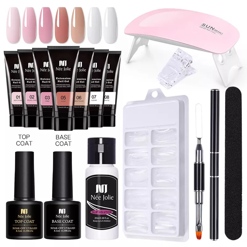 Kit de Gel Poly UV para Uñas: ¡Extensión y Decoración Profesional!