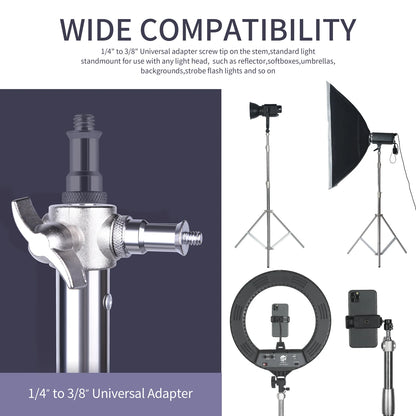 Soporte de Luz de Acero Inoxidable SH de 2,8m: Resistente, Ajustable y Portátil 📸