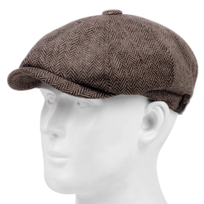 Gorra Plana de Lana Herringbone TUNICA - Estilo y Calidad Británicos 🧢