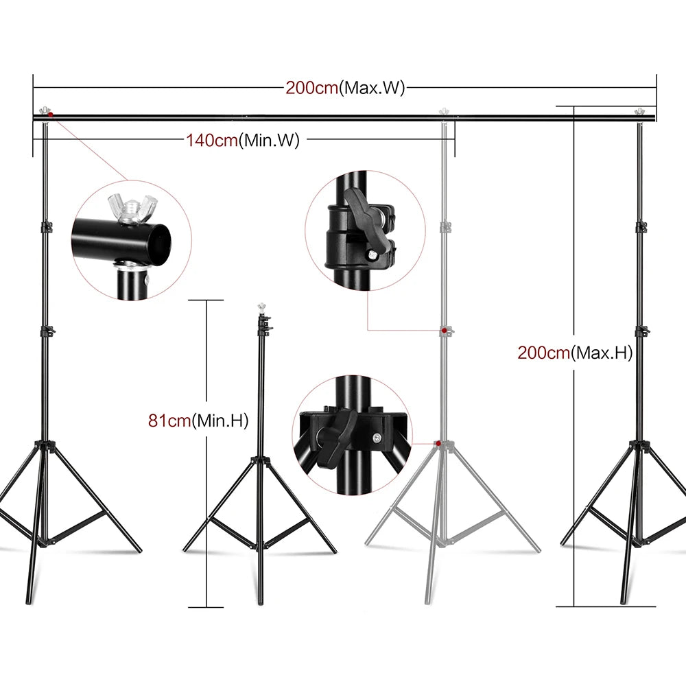 Kit de Iluminación Softbox y Fondo 2x2M: Profesional y Completo