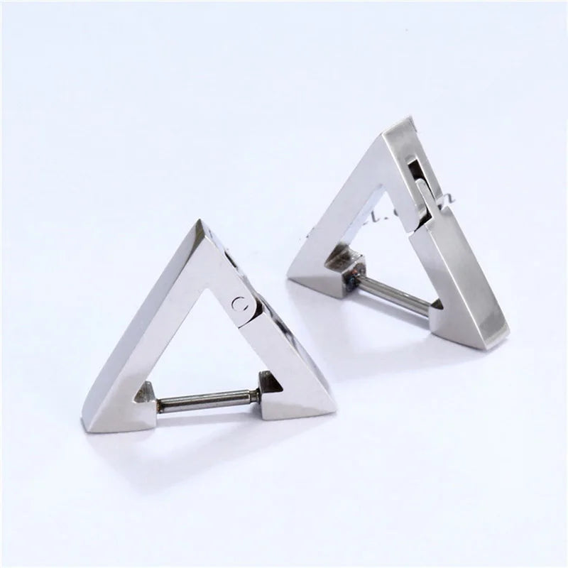 Pendientes Triangulares Punk en Acero Inoxidable