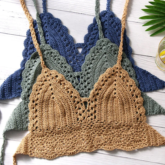 Top Bikini Sexy de Crochet Boho Beach - ¡Estilo Seductor y Comodidad Garantizada! 🌞