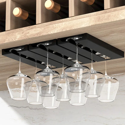 Soporte para Copas de Vino sin Perforaciones - Elegante Organizador de Copas boca abajo, ¡Hazte con el tuyo ahora! 🍷