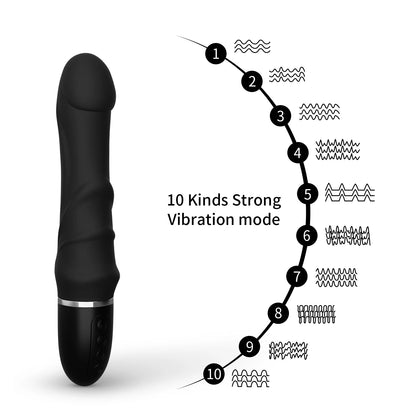 Vibrador de Silicona Suave SEVN - Estimulador G-spot y Clítoris (10 Modos)