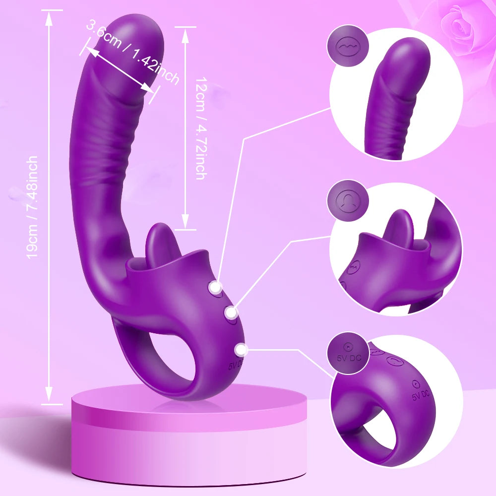 Vibrador Punto G Lamedor de UPTIE: Placer Múltiple, Satisfacción Garantizada