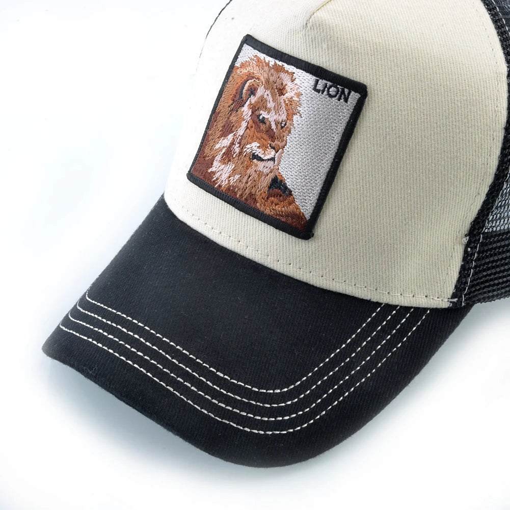 Gorro de Béisbol Hip Hop con Parche de León Bordado 🧢