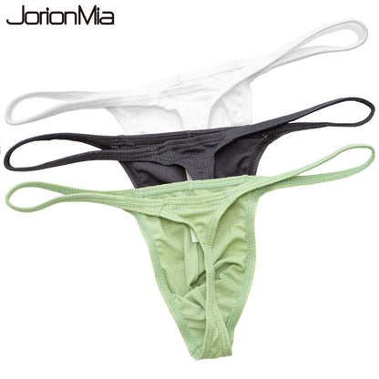 3pcs Men's Panties Underwear T-Back Briefs Breathable Thongs Male G-String Underpants