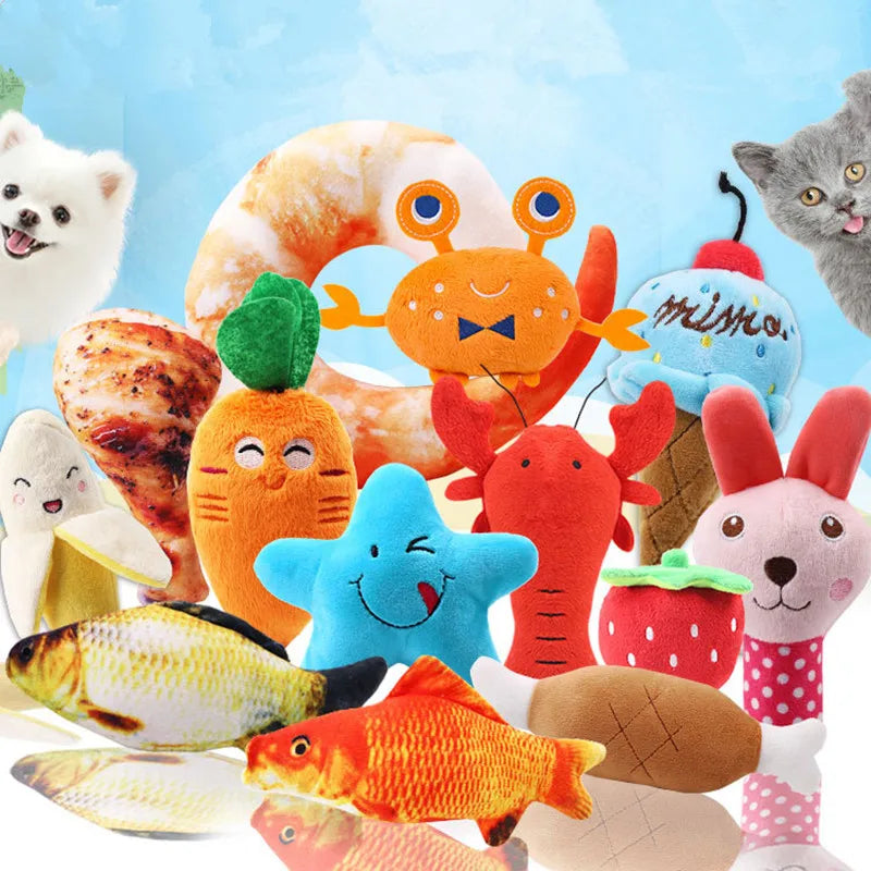 Peluche Squeaking Animales de Frutas 🐶🍉