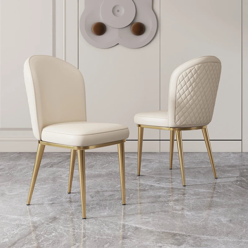 Silla de Comedor de Cuero Blanco Tongyue: Elegancia y Comodidad Moderna 🪑