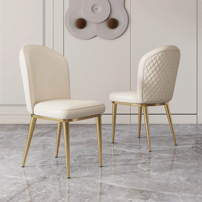 Silla de Comedor de Cuero Blanco Tongyue: Elegancia y Comodidad Moderna 🪑