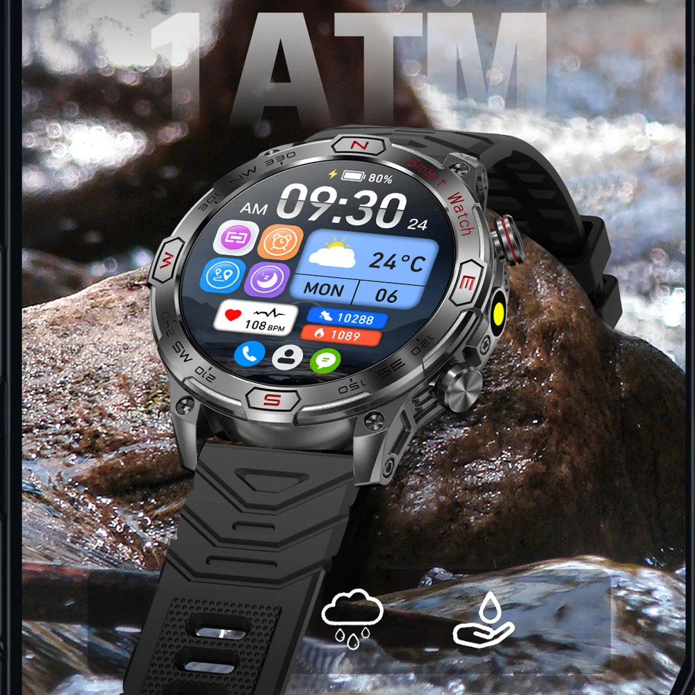 Smartwatch Huawei Xiaomi AMOLED para Hombres: ¡Funcionalidad Avanzada y Estilo Militar Elegante! 🌟