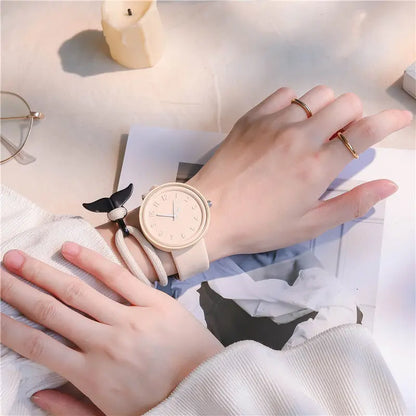 Reloj de Cuarzo Makaron Simple para Mujer - Elegancia Vintage y Resistente al Agua 🌟