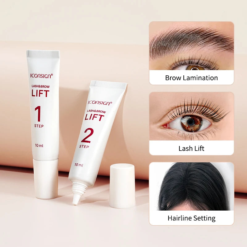 Set de Permanente ICONSIGN de 10ml para Rizado Duradero de Pestañas y Cejas 🌟