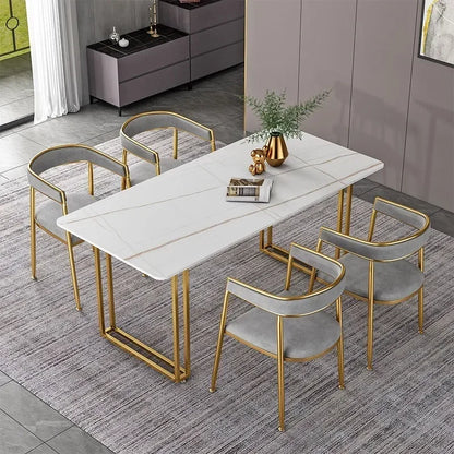 Mesa de Comedor Kitchen Nordic con Patas Doradas - ¡Elegancia y Funcionalidad en un Mueble de Calidad Premium! 🌟