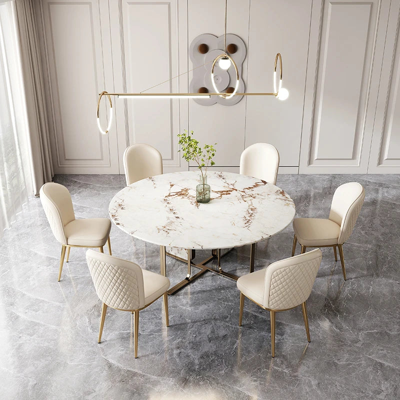 Silla de Comedor de Cuero Blanco Tongyue: Elegancia y Comodidad Moderna 🪑