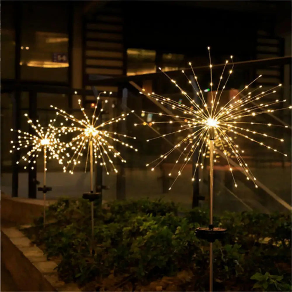 Luces Solares Firework de JINHENGYANG: ¡Decoración mágica para jardín! 🌟