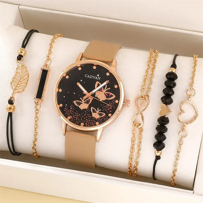 Set de 6 Relojes de Mujer CADVAN Mariposa - Elegancia en tu Muñeca 🦋