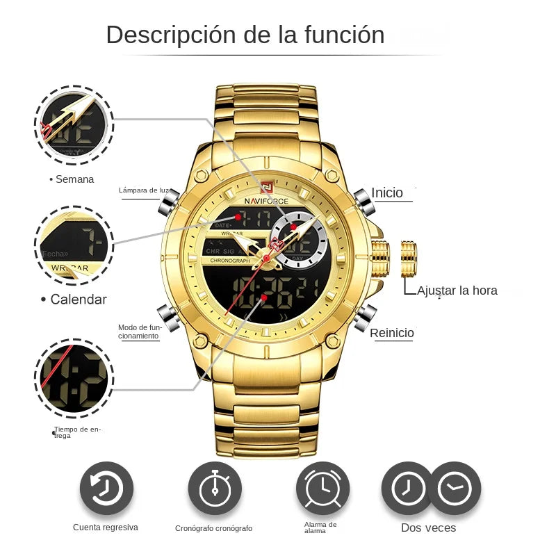 Reloj Deportivo de Lujo Top NAVIFORCE para Hombres