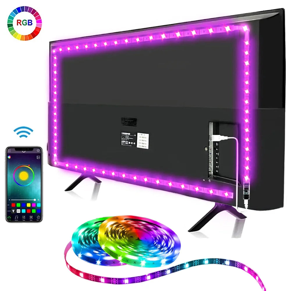 Tiras de Luces LED Bluetooth RGB 5050 - Ambiente Personalizado