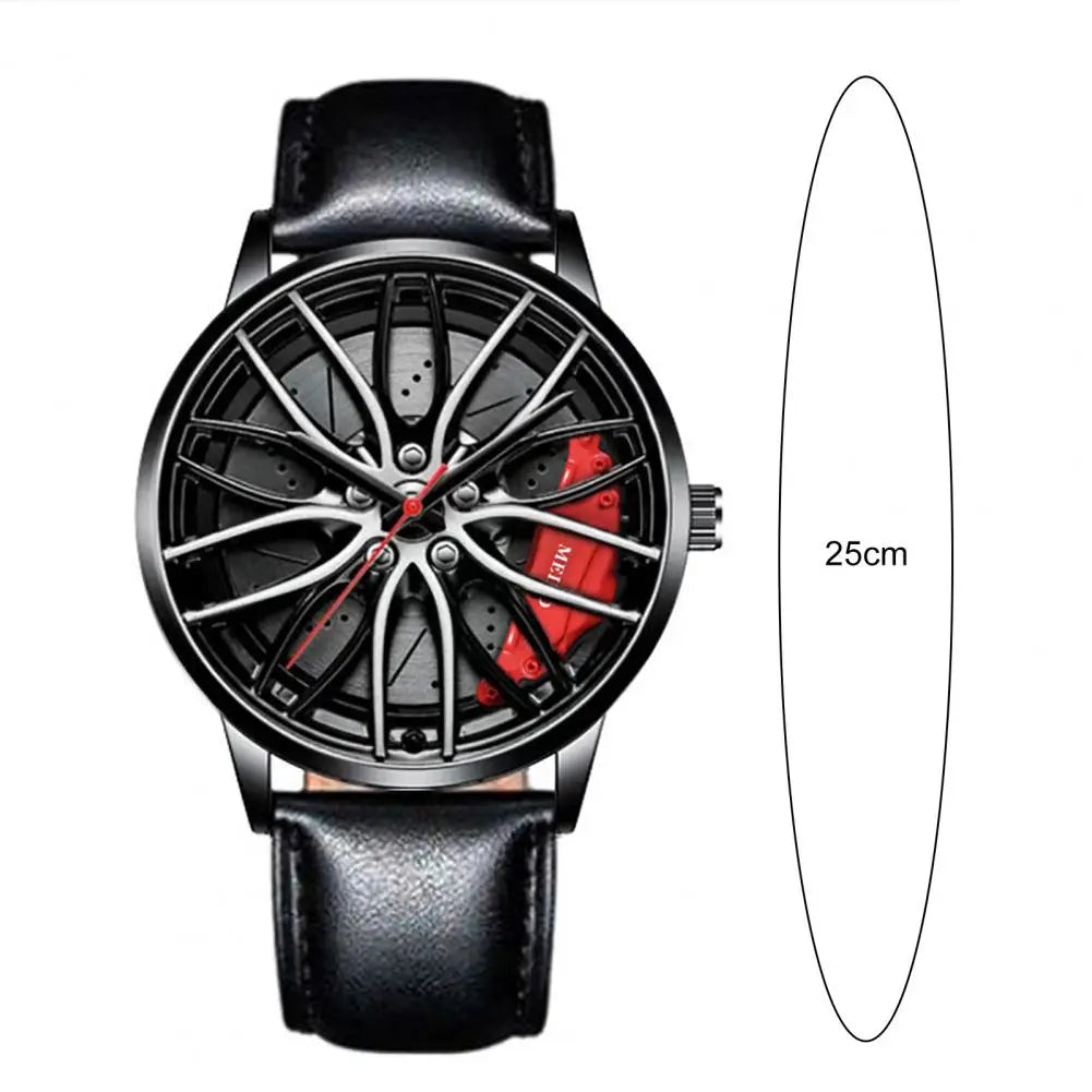 Reloj de Hombre con Diseño de Llanta de Rueda de Coche de Sanwood