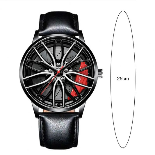 Reloj de Hombre con Diseño de Llanta de Rueda de Coche de Sanwood