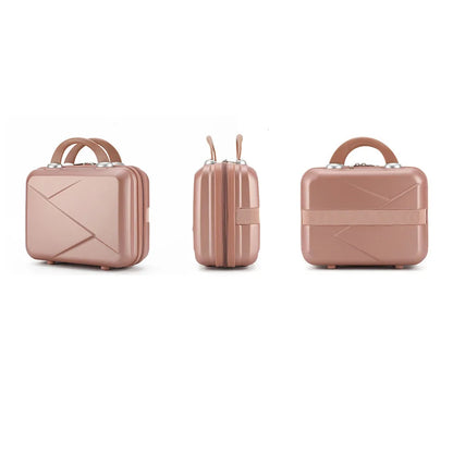 Maleta de Viaje para Mujeres Pequeñas de 14'': Estilo y Elegancia en Colores Khaki/Rosa/Plata/Negro