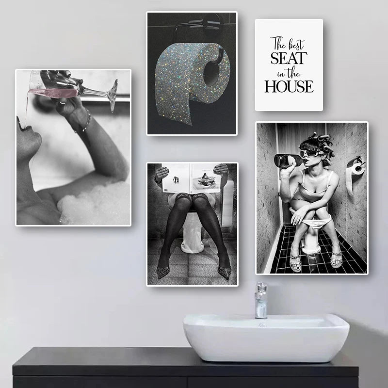 Impresión en lienzo "Sexy Woman" de Modern Toilet - Arte Moderno para Decoración de Hogar