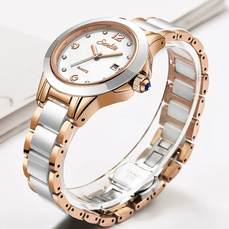 Reloj de Mujer LIGE Rosa Dorado: Estilo Elegante y Funcional