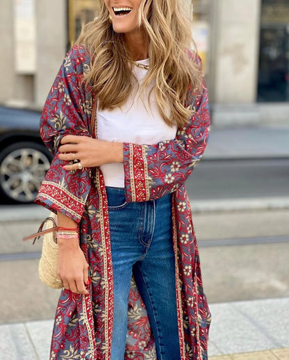 Kimono Boho Estilo Verano con Cinturón 🌸