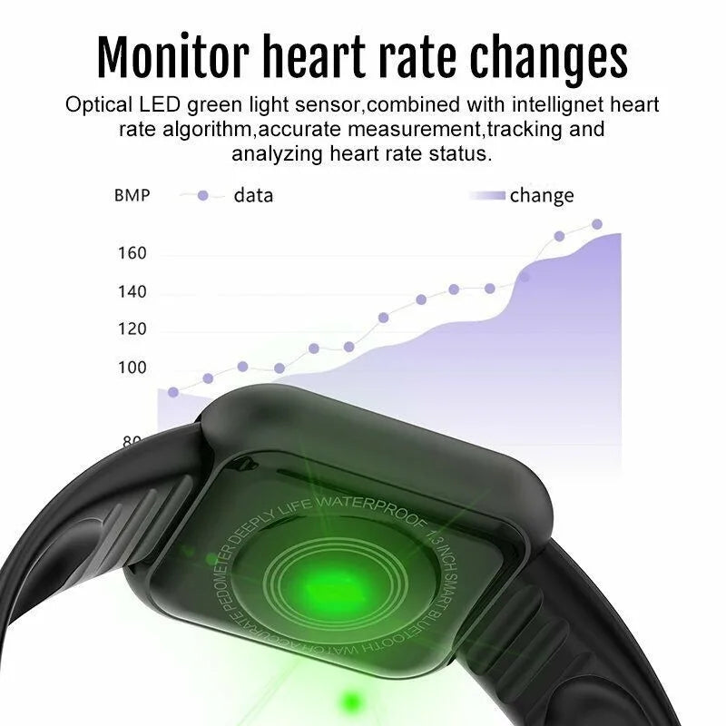 Smartwatch Y68 AILEHKUO: Monitor Cardíaco, Presión Arterial, Bluetooth 5.0 ¡Envío Rápido! 🚀