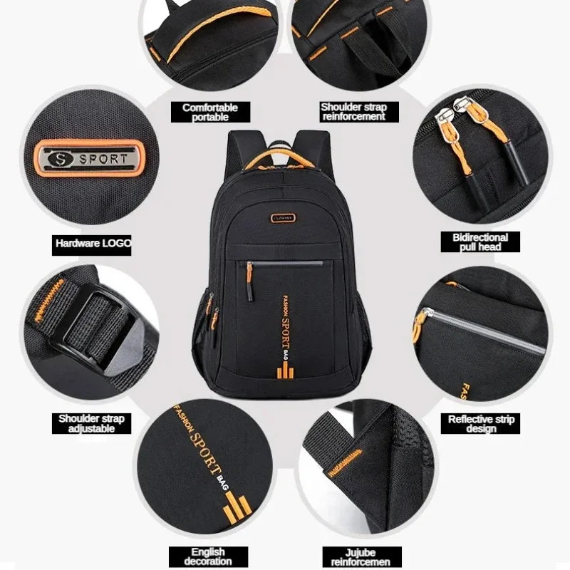 Mochila Oxford Impermeable Gran Capacidad viajes Estilo Funcional