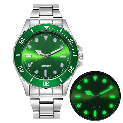 Reloj de Cuarzo Verde para Hombre de Lujo: ¡Elegancia y Funcionalidad en un solo accesorio!