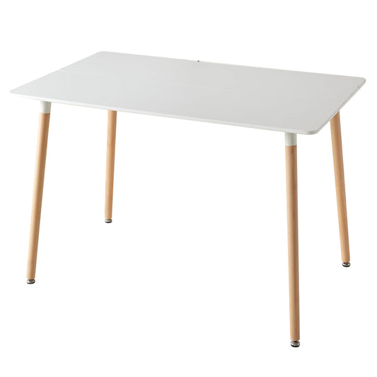 Mesa Rectangular Nórdica de Estilo Moderno en Blanco 110cm