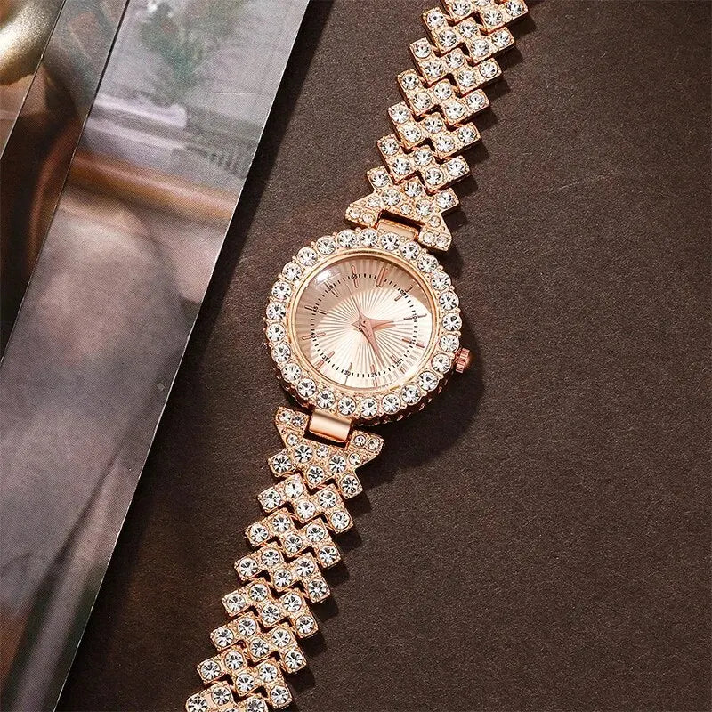 Reloj de Mujer Diamond en Oro Rosa con Cristales Rhinestone