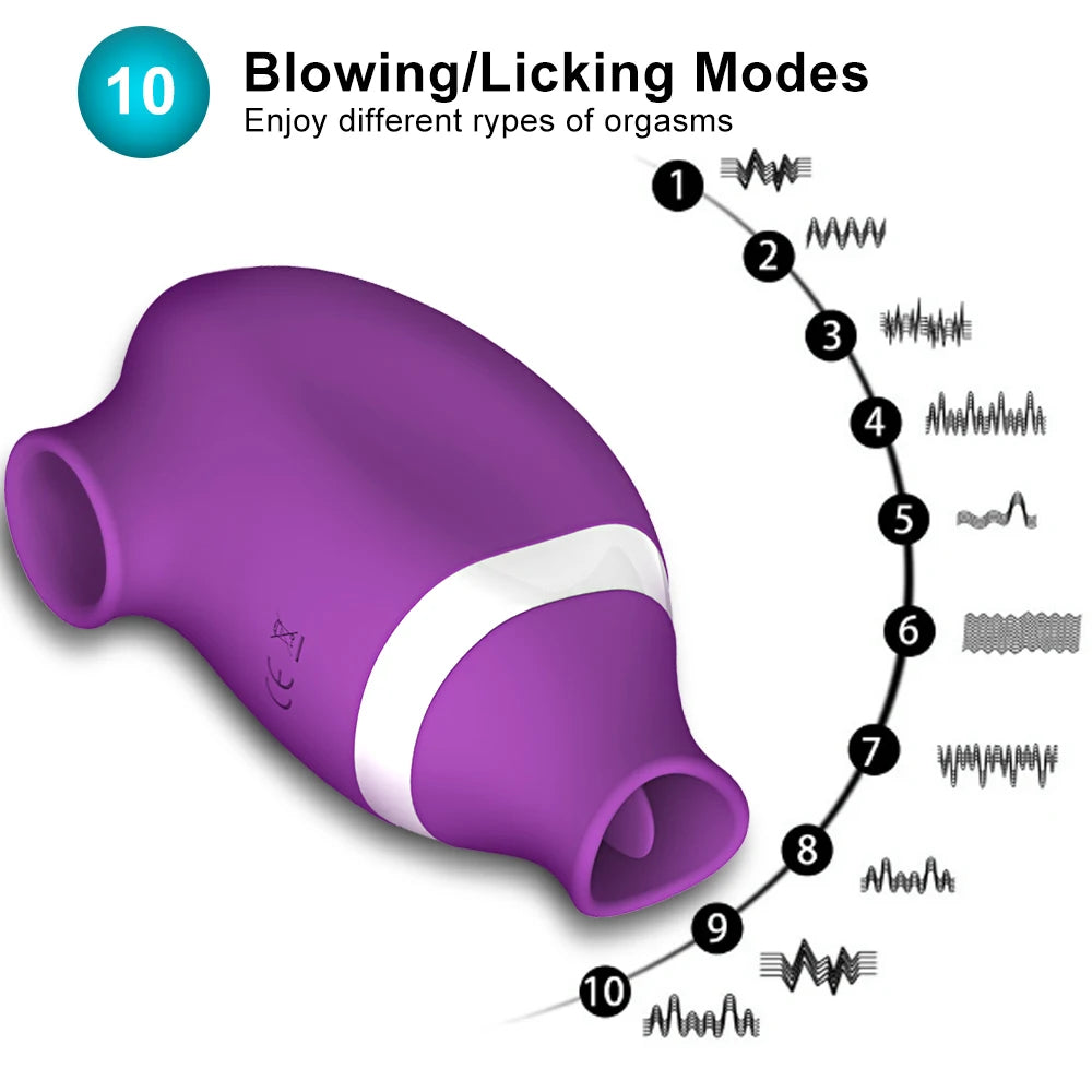 Succionador de Clítoris y Lengua Vibratoria UPTIE: Placer y Estimulación Intensa.