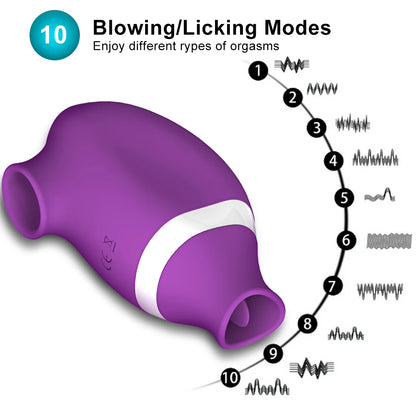 Succionador de Clítoris y Lengua Vibratoria UPTIE: Placer y Estimulación Intensa.