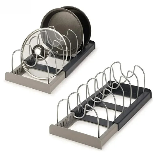 Organizador de Armarios de Cocina: Estante de Acero Inoxidable Expandible - KAURIJIA