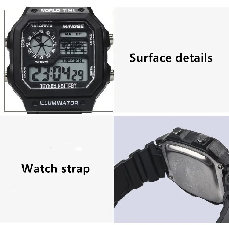 Reloj Deportivo Digital MOONBIFFY: Estilo Militar, Resistente al Agua, Funciones Avanzadas