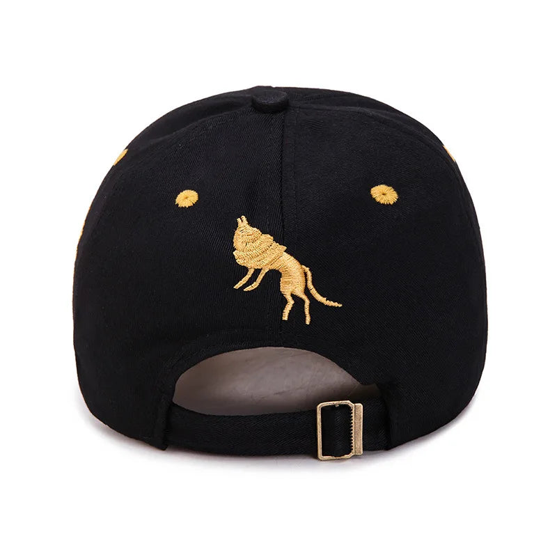 Gorra de Béisbol Bordada Totem con Estampado de Llamas