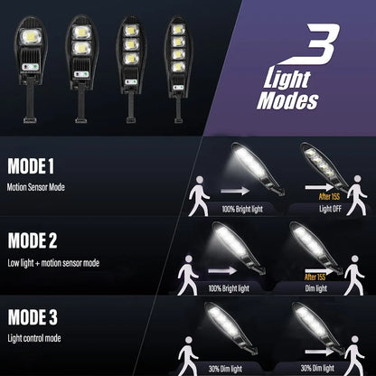 Luz Solar LED con Sensor de Movimiento y Control Remoto - Resistente al Agua y Duradera